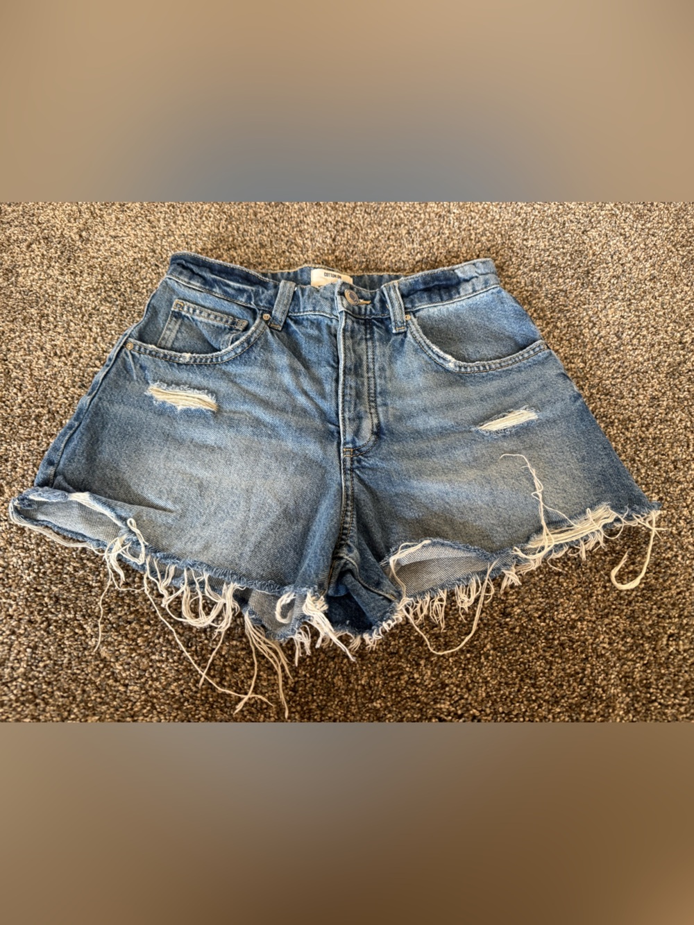 Cotton on: original cut off shirts: Distressed Denim Shorts Blue size 26